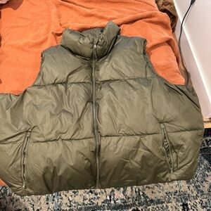 Old Navy Olive Green Puffer Vest